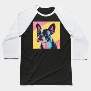 70s Boston Terrier Vibes: Pastel Pup Parade Baseball T-Shirt